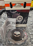 Screamin Eagle Harley Skull Heavy Breather Air Cleaner End cap Medallion Touring