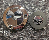 Screamin Eagle Harley Skull Heavy Breather Air Cleaner End cap Medallion Touring