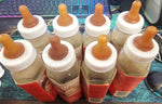 VTG Glass Evenflo Nurser Baby Bottles Lot 80z NOS Brand new Advertising extras!