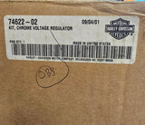 OEM Harley Davidson Chrome Voltage Regulator Kit NOS CVO FLHR Road King 74622-02