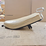 VTG Ribbed White OEM Harley Buddy Seat Sportster FLH Sprint Grab rail K Ironhead