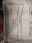 Vtg Megow Super commander Balsa Model Airplane Box Instructions p47 thunderbolt