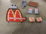 Vtg 1982 Barbie Mcdonalds Restaurant Play Set Toy Dining Big Mac Food Plastic
