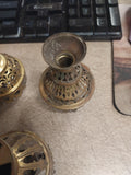 Antique Victorian Miscellaneous Brass Gas Sconce Light Lamp Burner Fixture Lot