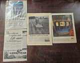VTG 1950-1960 Magazine Advertising Lot Sears Good Year Automobile Tires Goodrich