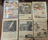 VTG 1930-1940s Advertising Collectible Magazine Poster Lot Mancave Garage Auto