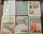 VTG 1930-1940s Advertising Collectible Magazine Poster Lot Mancave Garage Auto