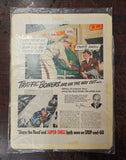 VTG 1930-1940s Advertising Collectible Magazine Poster Lot Mancave Garage Auto