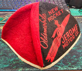 VTG 1950s Oldsmobile Jerome CO. New Kensington Red Raiders Cap Hat Advertising