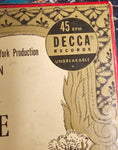 VTG Gertrude Lawrence "The King and I" Musical 45RPM Vinyl Decca 6 Records 9-260