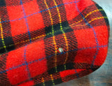 VTG Red Black Plaid Wool Top Handle Purse Fashion Travel Handbag Accessories