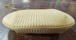 Vtg Gold Mesh Fashion Fancy Women Evening Bag Shoulder Chain Purse Oyster Shell!