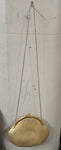 Vtg Gold Mesh Fashion Fancy Women Evening Bag Shoulder Chain Purse Oyster Shell!