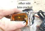 Front Fork Tube Mount Custom Harley Chopper Softail Wide glide Dyna Turn Signals