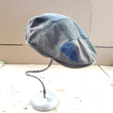 Stetson Laughlin Driver Patchwork Flat Cap Hat Plaid Flannel Large/X Large Wool