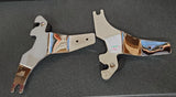 OEM Harley Davidson Chrome Detachable Sissybar Side Plates NOS XL 883 53545-95