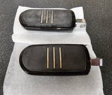 OEM Harley Davidson Gloss Black Streamliner Footpegs NOS Sportster Dyna 50501800