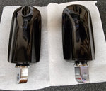 OEM Harley Davidson Gloss Black Streamliner Footpegs NOS Sportster Dyna 50501800