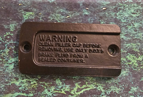 Oem Black Front Master Cylinder Cover Harley FXR Sportster Softail touring 82-95