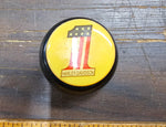 VTG Shift Knob Harley Davidson #1 Bakelite Black Yellow Panhead Shovelhead EVO