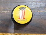 VTG Shift Knob Harley Davidson #1 Bakelite Black Yellow Panhead Shovelhead EVO
