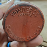 Vtg Wood Shakespeare Co fishing Rod Case Wonderod Antique Alum Case 1920's USA