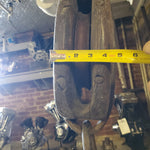 ANTIQUE CIVIL WAR ERA BLOCK AND TACKLE HOIST PULLEY WOODEN BARN  24" LONG BOAT