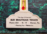 VTG 1950s Texaco Marathon Oil Indoor Outdoor Thermometer Collectible Memorabilia