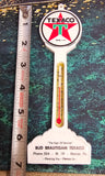VTG 1950s Texaco Marathon Oil Indoor Outdoor Thermometer Collectible Memorabilia