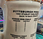 VTG 1992 Pittsburgh Penguins Stanley Cup Championship Ceramic Ornate Mug/Stein