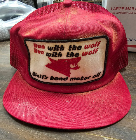 Youngblood Construction Mesh Trucker Cap Red W White Patch Logo Snapback M/L
