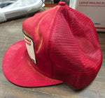 Youngblood Construction Mesh Trucker Cap Red W White Patch Logo Snapback M/L