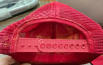 Youngblood Construction Mesh Trucker Cap Red W White Patch Logo Snapback M/L