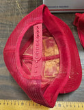 Youngblood Construction Mesh Trucker Cap Red W White Patch Logo Snapback M/L