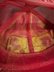 Youngblood Construction Mesh Trucker Cap Red W White Patch Logo Snapback M/L