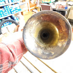 VTG Brass King H. N. White Trombone Antique Serial # 69489 Lion Head Instrument