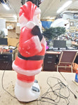 Fiber Optics Santa Clause Christmas Tree Blow Mold Yard Garden Holiday Decor