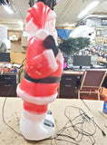 Fiber Optics Santa Clause Christmas Tree Blow Mold Yard Garden Holiday Decor