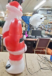 Fiber Optics Santa Clause Christmas Tree Blow Mold Yard Garden Holiday Decor