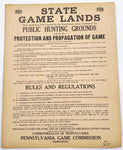Pennsylvania Game Commission April 1950 Orig. Poster Grounds Rules & Regulations