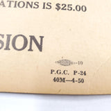 Pennsylvania Game Commission April 1950 Orig. Poster Grounds Rules & Regulations
