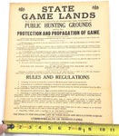 Pennsylvania Game Commission April 1950 Orig. Poster Grounds Rules & Regulations