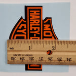 GAS TANK DECALS STICKERS HARLEY FX LOW RIDER SPORTSTER BAR SHIELD ORANGE BLACK
