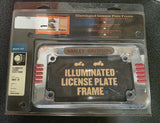 OEM Harley Davidson Illuminated License Plate Frame Holder NOS FXD Dyna 59030-03