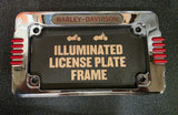 OEM Harley Davidson Illuminated License Plate Frame Holder NOS FXD Dyna 59030-03