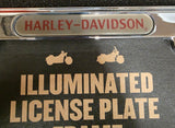OEM Harley Davidson Illuminated License Plate Frame Holder NOS FXD Dyna 59030-03