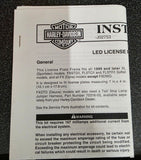 OEM Harley Black Chrome Led License Plate Holder NOS FXD Dyna Sportster 59478-04