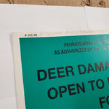 VTG Pennsylvania Game Commission Open To Hunting For Antlerless Deer Sign Poster
