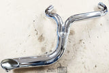 2 Into 1 Chrome Exhaust Lake 6 Speed 45 Degree Offset Harley Glide Bagger Tourin