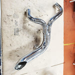 2 Into 1 Chrome Exhaust Lake 6 Speed 45 Degree Offset Harley Glide Bagger Tourin